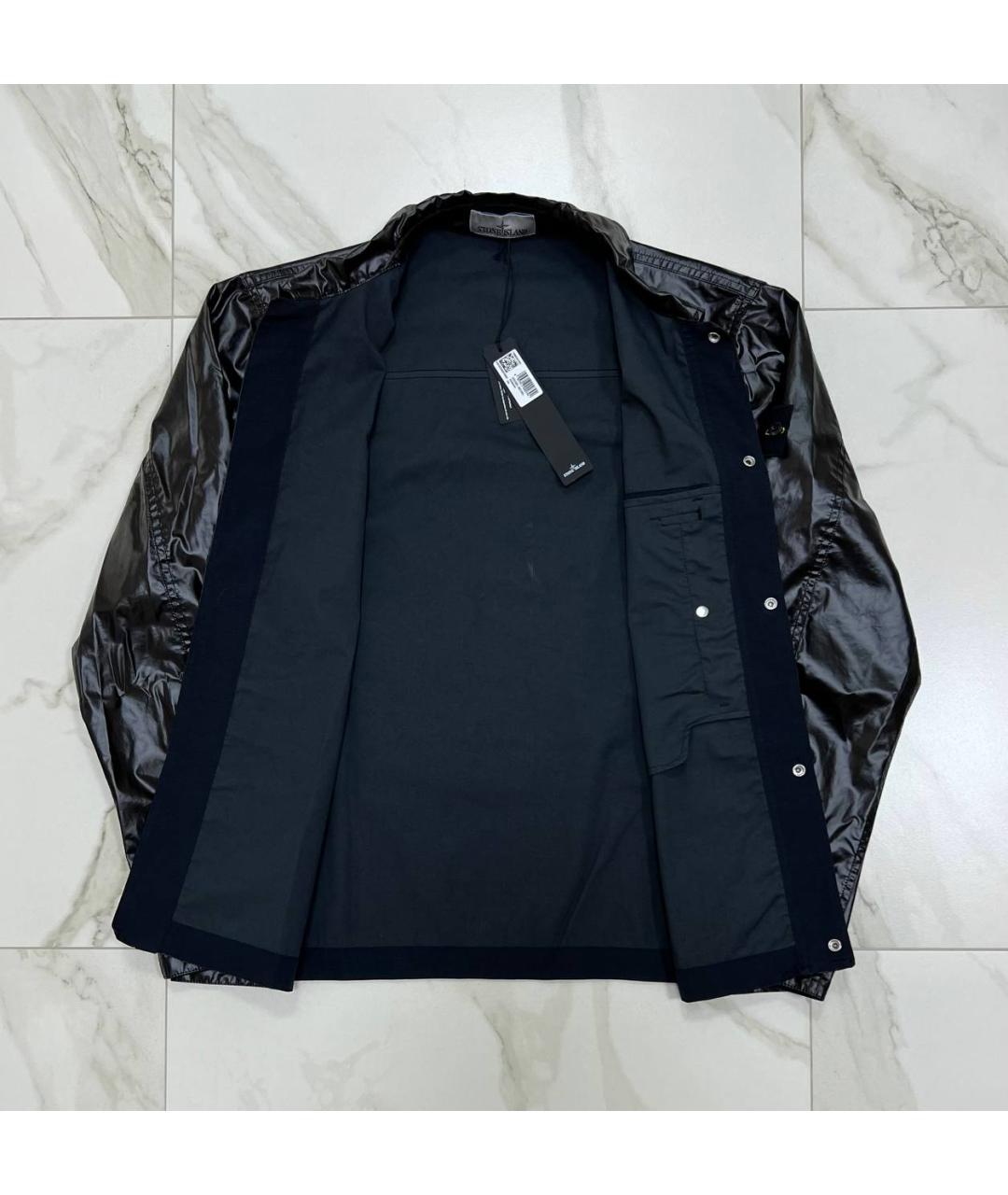 STONE ISLAND Черная хлопковая куртка, фото 4