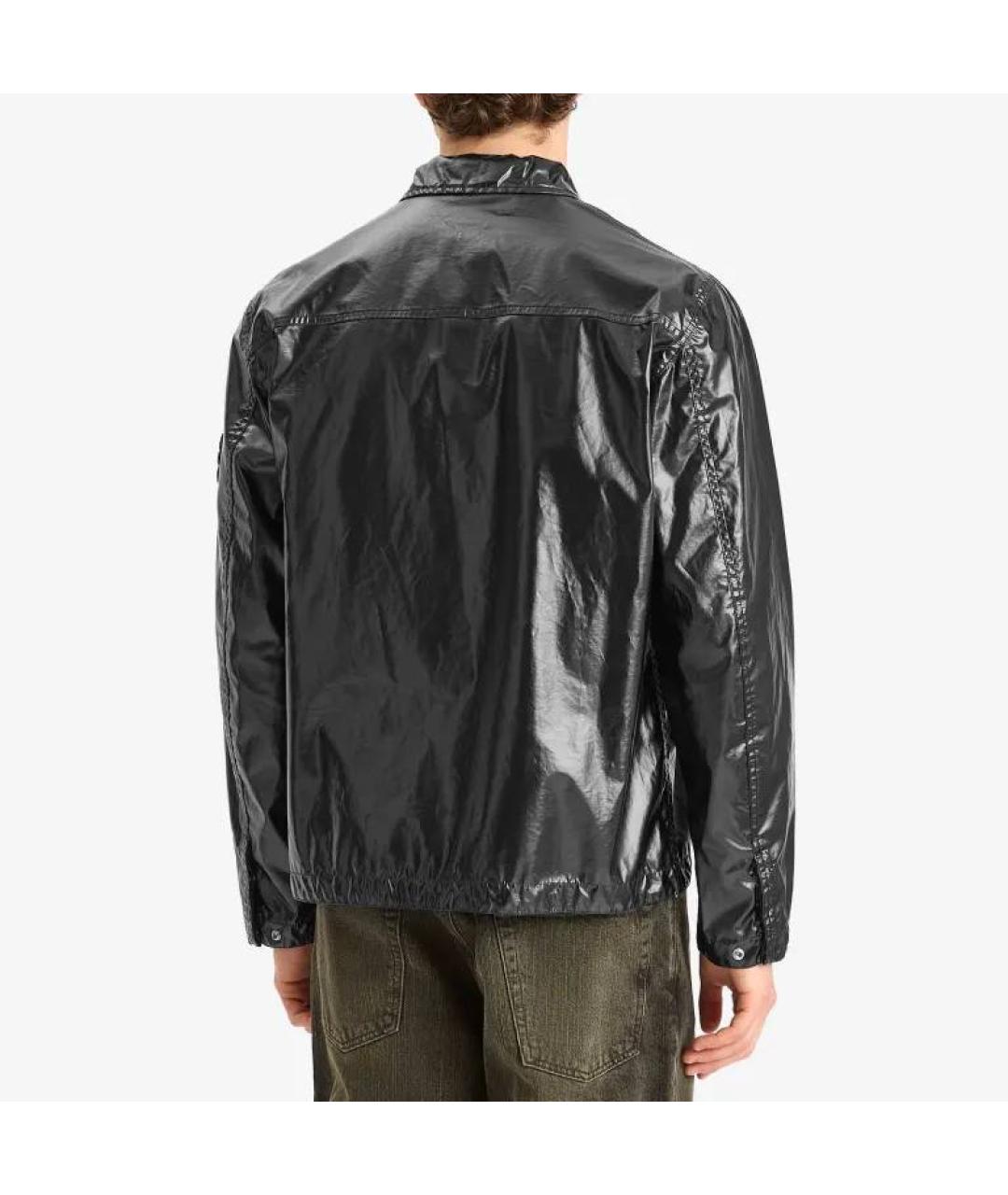 STONE ISLAND Черная хлопковая куртка, фото 8