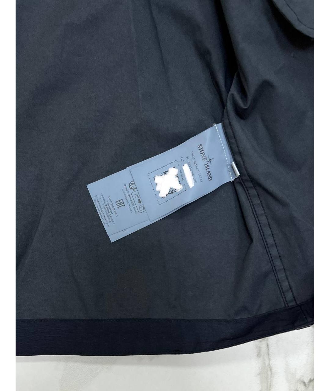 STONE ISLAND Черная хлопковая куртка, фото 5