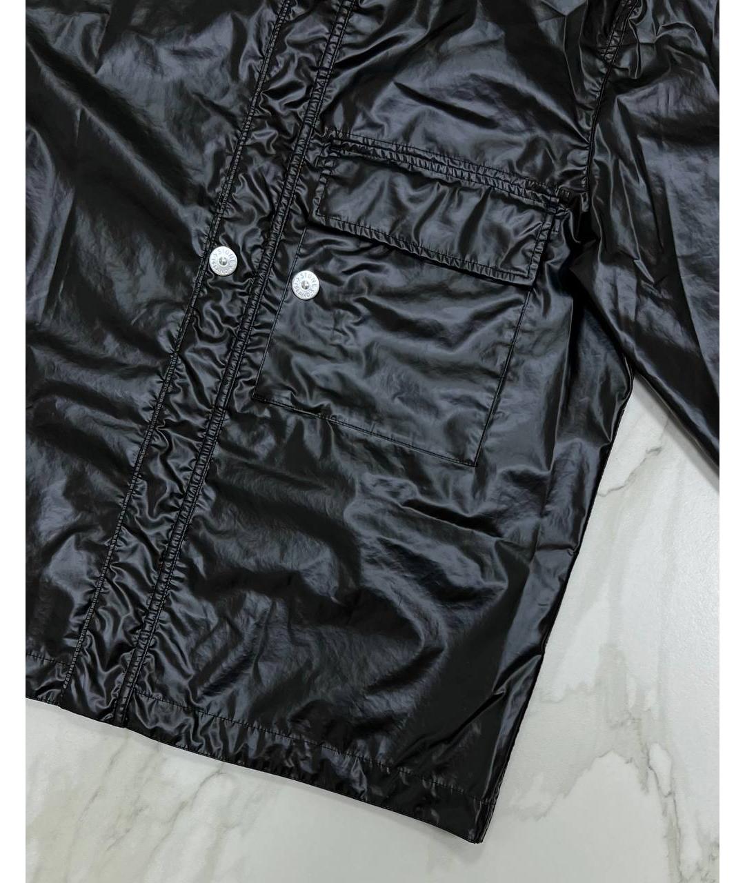 STONE ISLAND Черная хлопковая куртка, фото 3