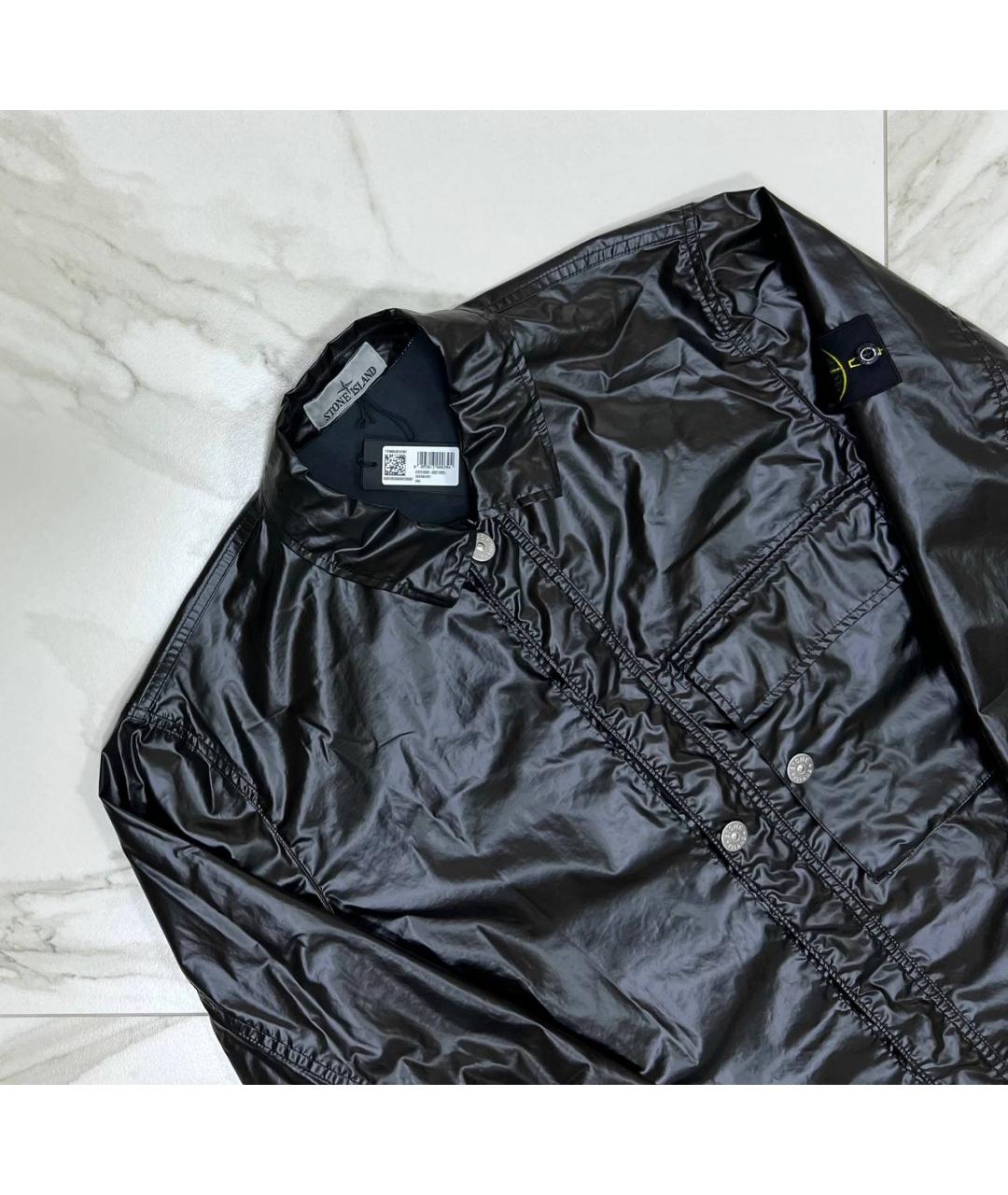 STONE ISLAND Черная хлопковая куртка, фото 2