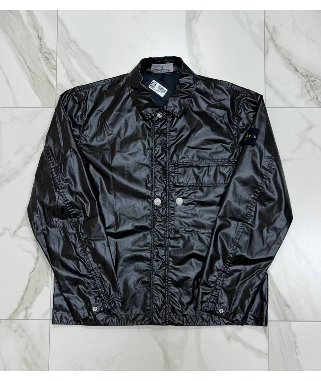 STONE ISLAND Черная хлопковая куртка, фото 9