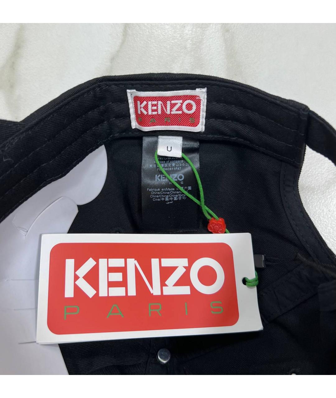 KENZO Черная хлопковая кепка/бейсболка, фото 6