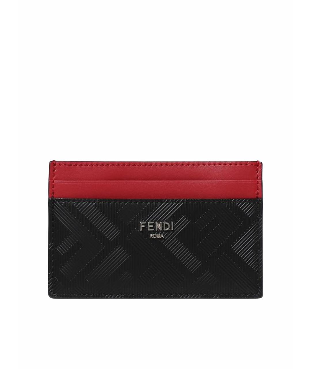 FENDI Черный кожаный кардхолдер, фото 1