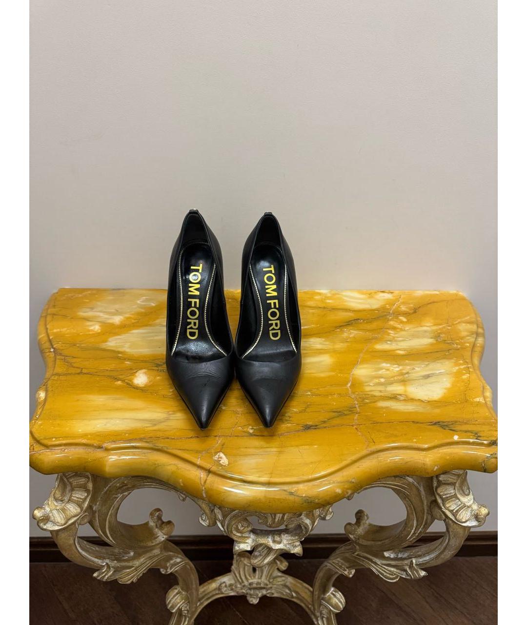 TOM FORD Черные кожаные туфли, фото 2