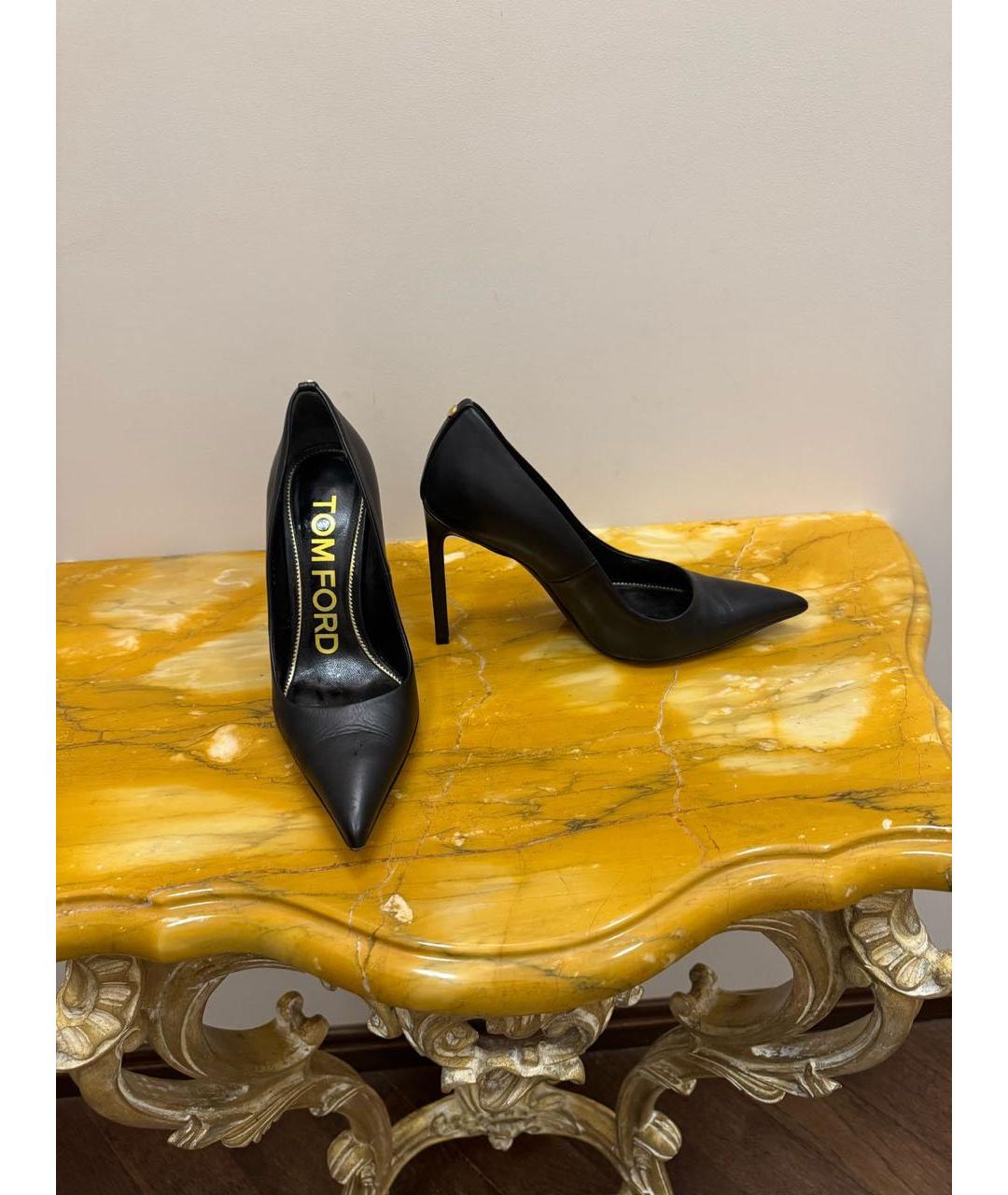 TOM FORD Черные кожаные туфли, фото 4