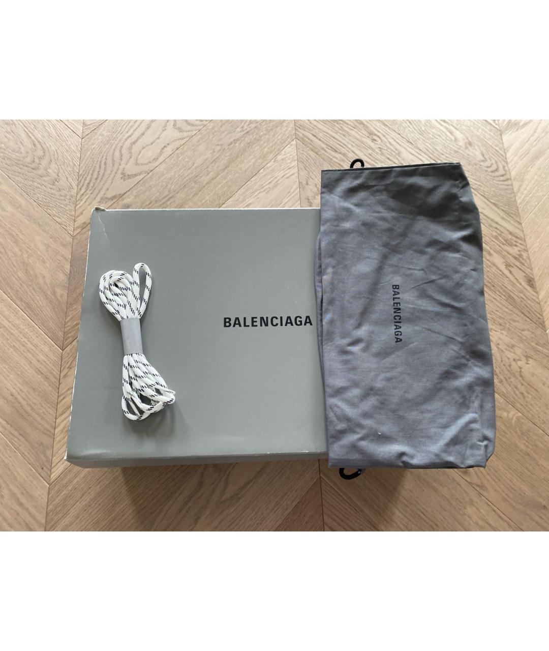 BALENCIAGA Бежевые низкие кроссовки / кеды, фото 5