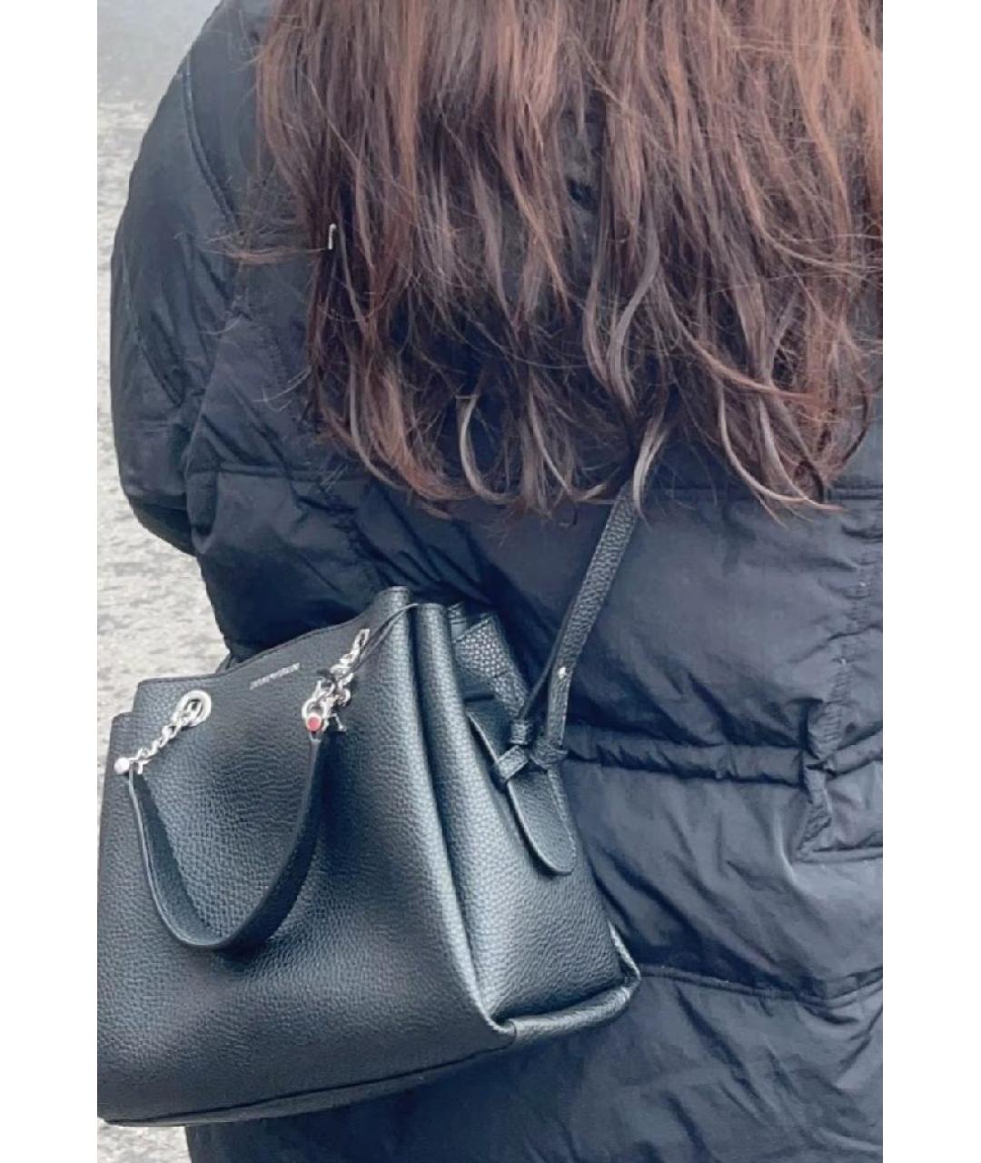 EMPORIO ARMANI Черная сумка тоут, фото 4