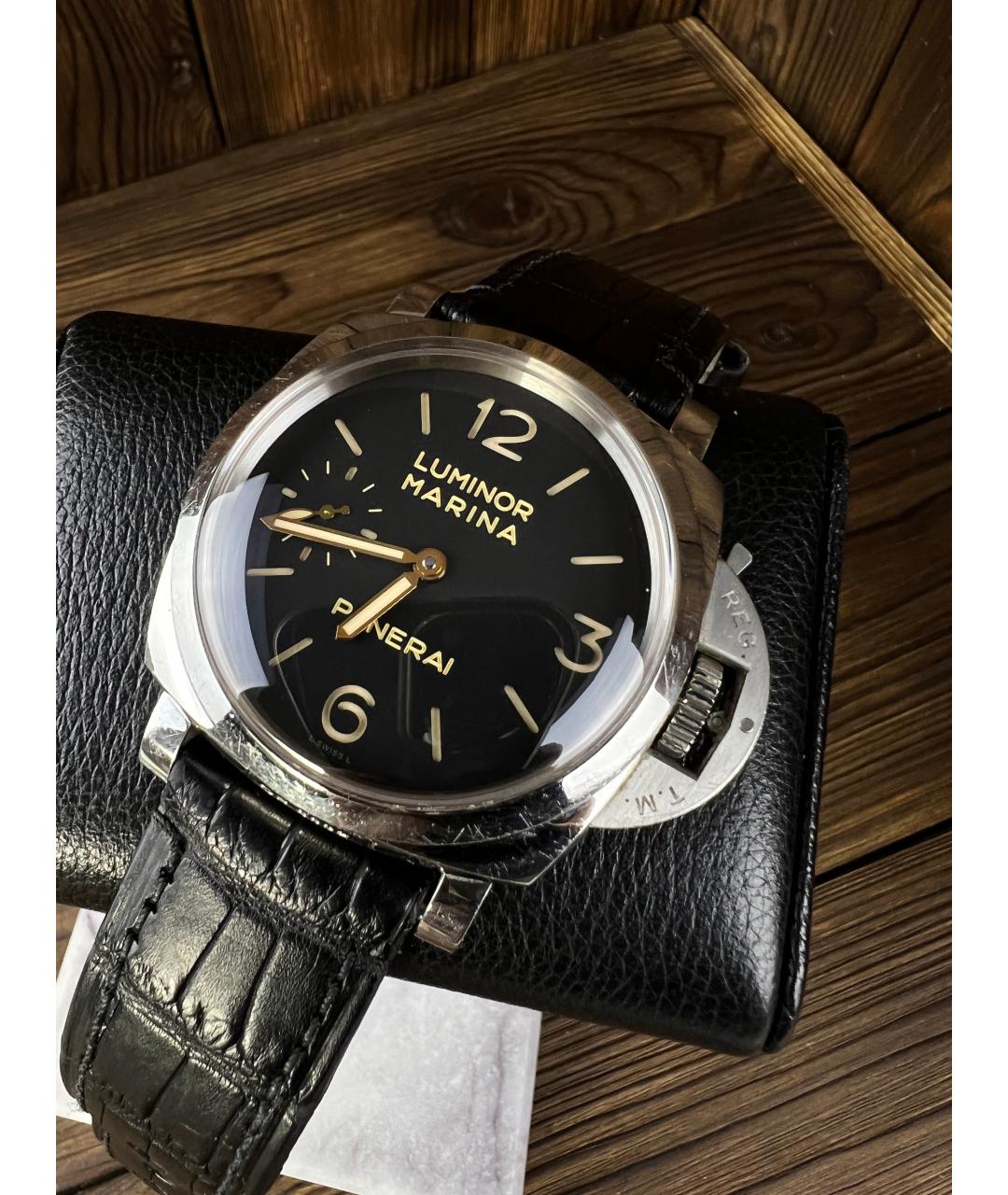 PANERAI Черные часы, фото 2