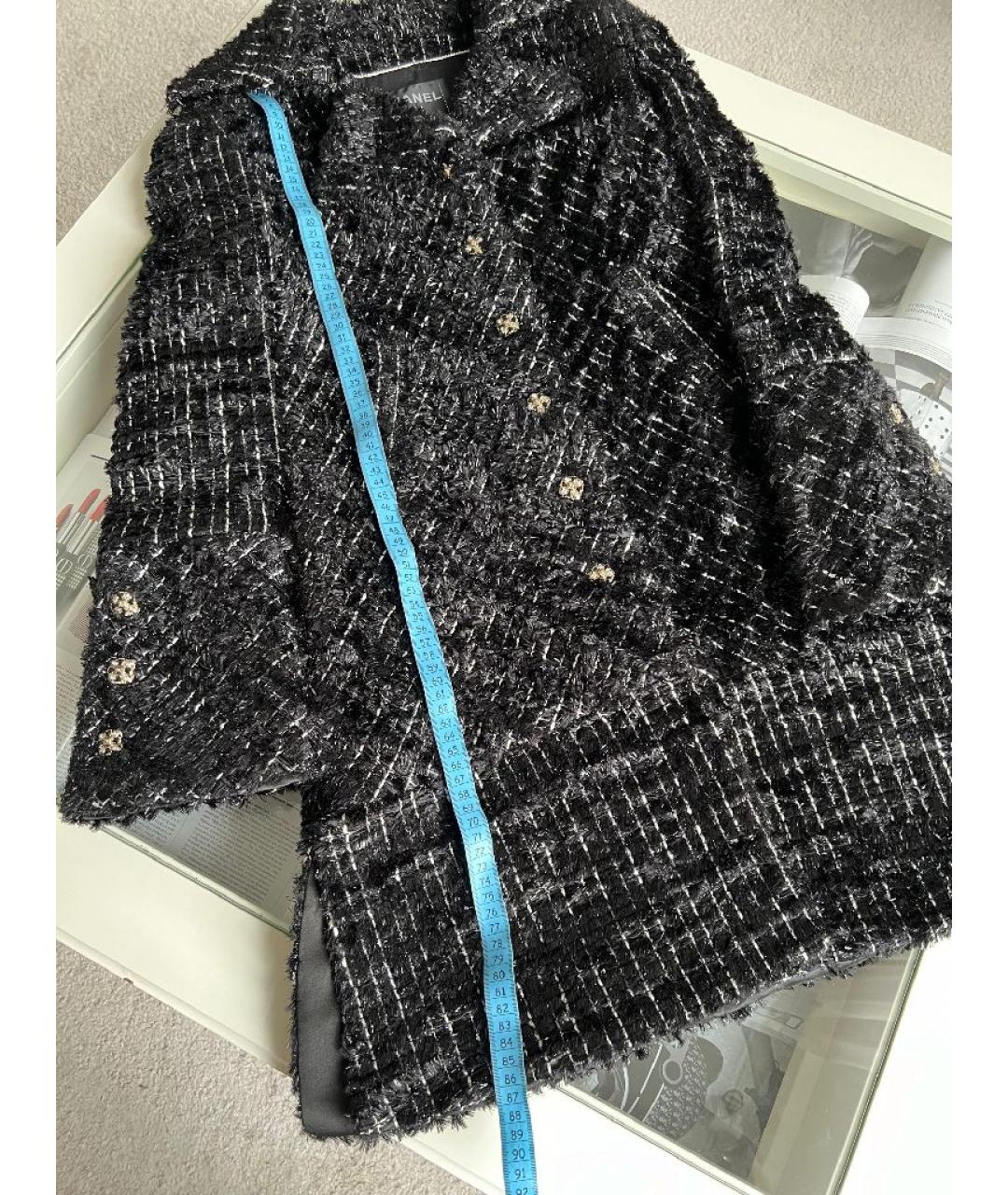 CHANEL Черное полиамидовое пальто, фото 6