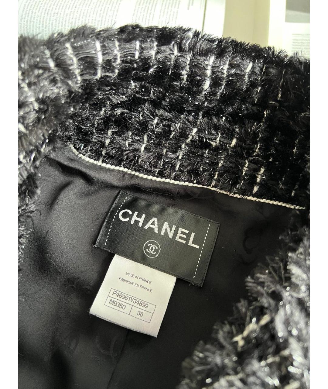 CHANEL Черное полиамидовое пальто, фото 7