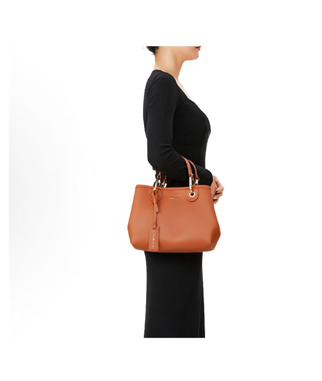 EMPORIO ARMANI Коричневая сумка тоут, фото 4