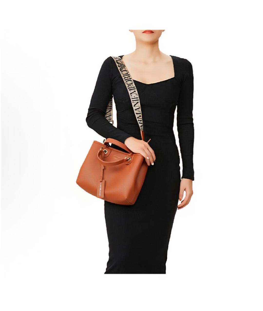 EMPORIO ARMANI Коричневая сумка тоут, фото 5
