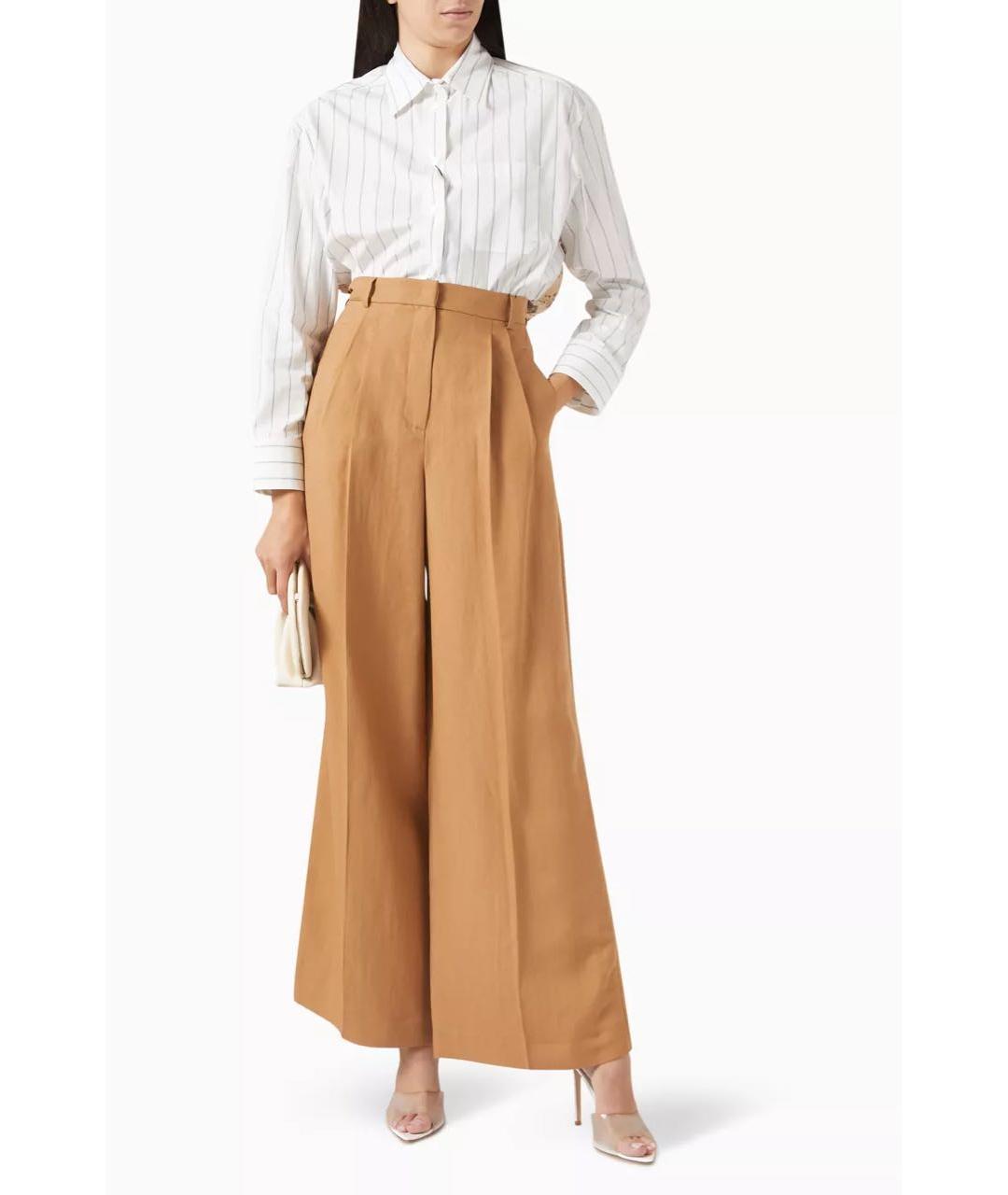 WEEKEND MAX MARA Бежевый вискозный костюм с брюками, фото 7