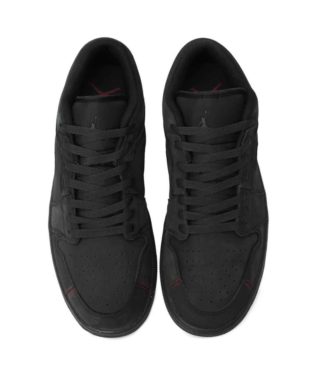 JORDAN Черные замшевые низкие кроссовки / кеды, фото 3