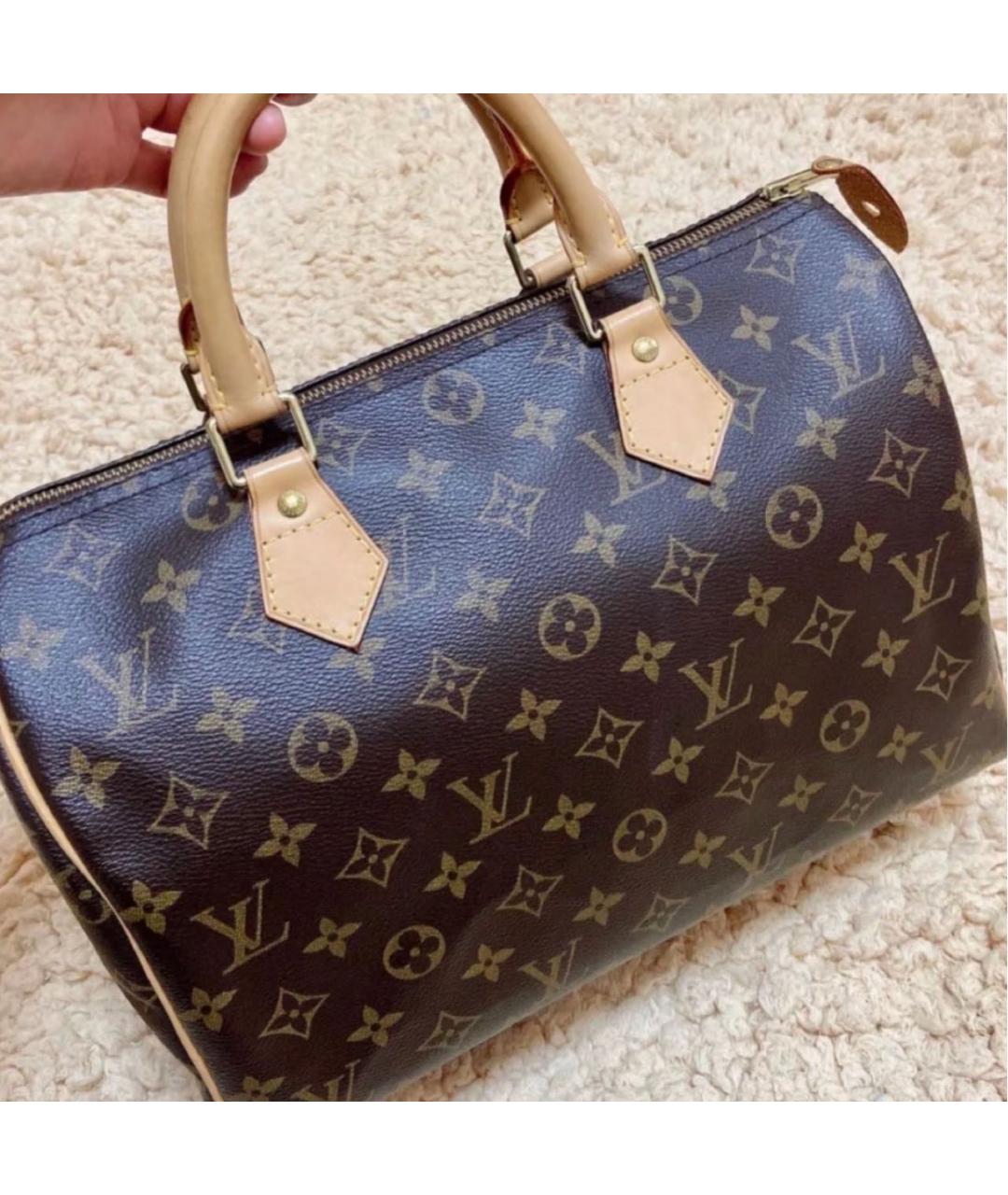 LOUIS VUITTON Коричневая сумка с короткими ручками, фото 4