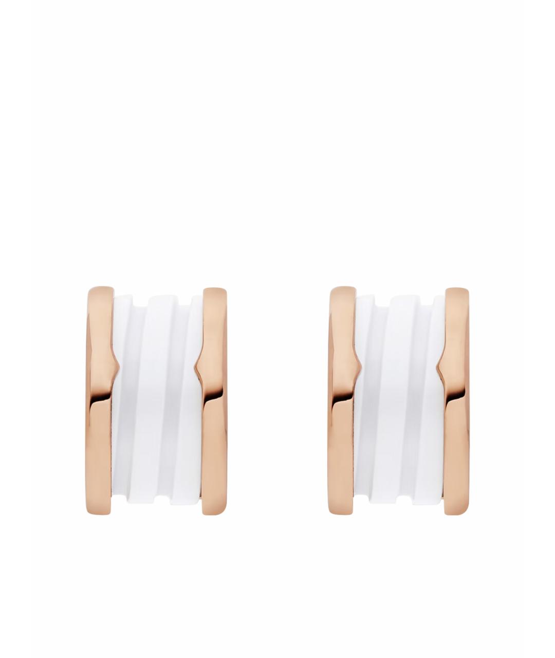 BVLGARI Белые серьги из розового золота, фото 1