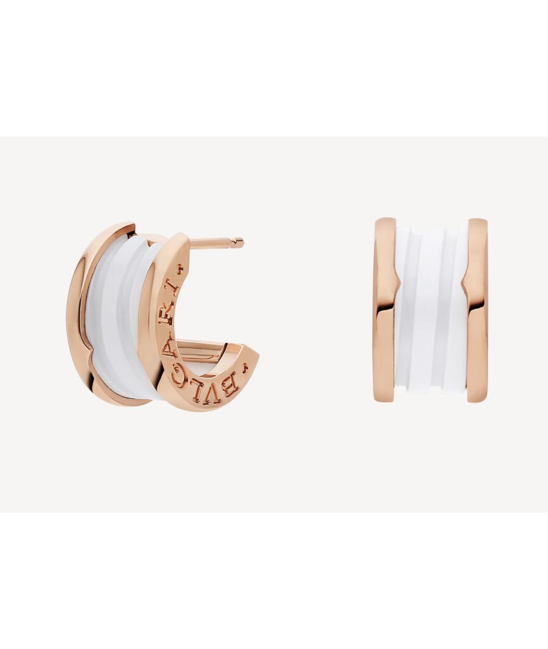 BVLGARI Белые серьги из розового золота, фото 6
