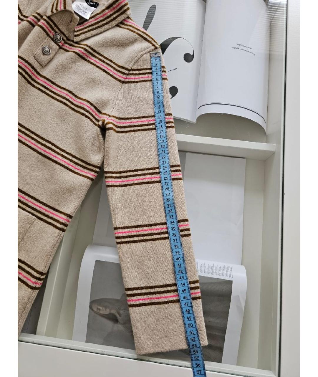 CHANEL Бежевый кашемировый джемпер / свитер, фото 7