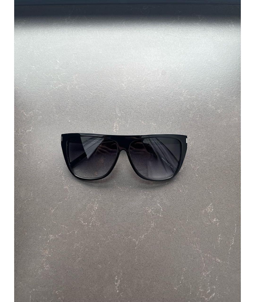 SAINT LAURENT Черные пластиковые солнцезащитные очки, фото 5
