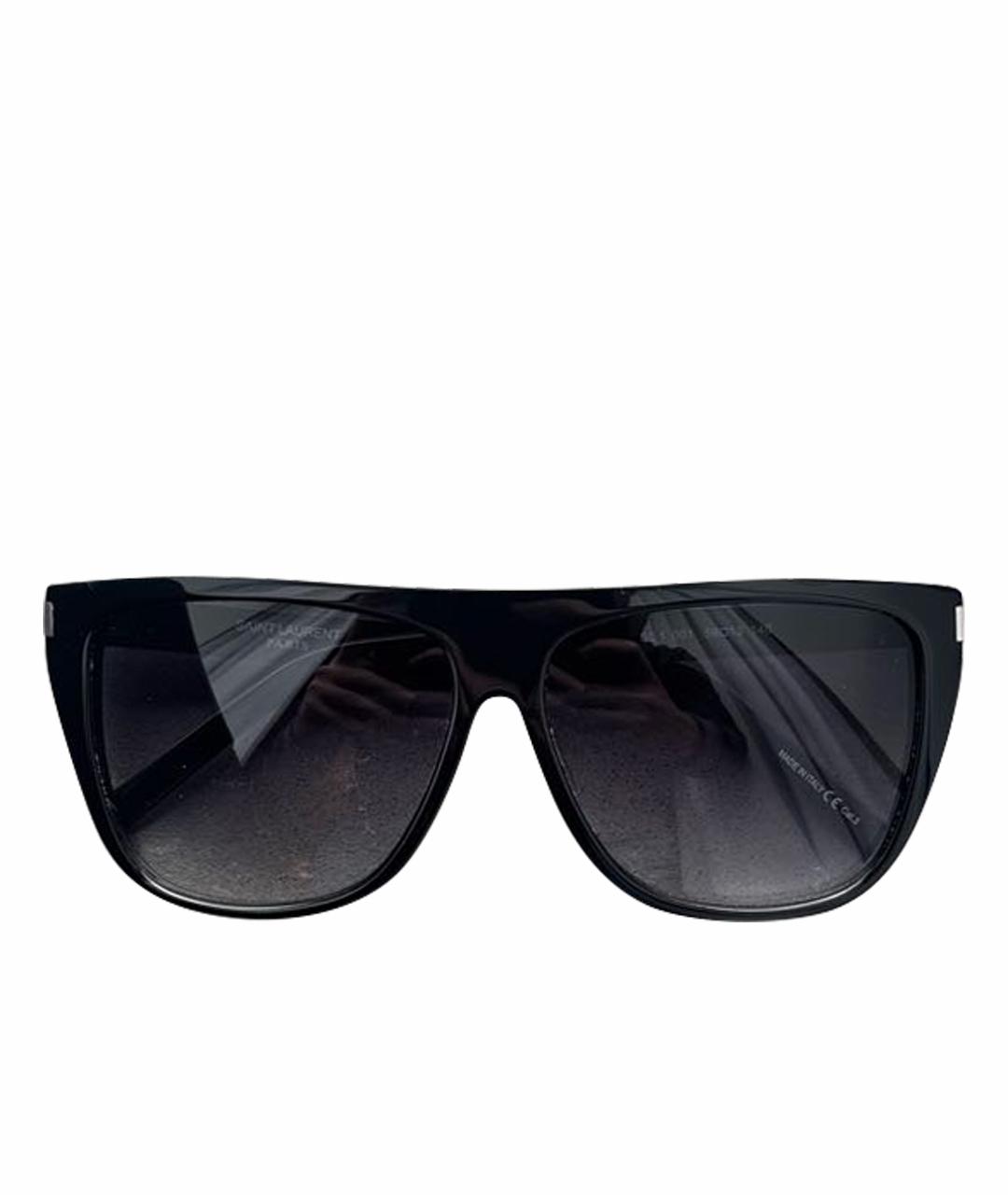 SAINT LAURENT Черные пластиковые солнцезащитные очки, фото 1