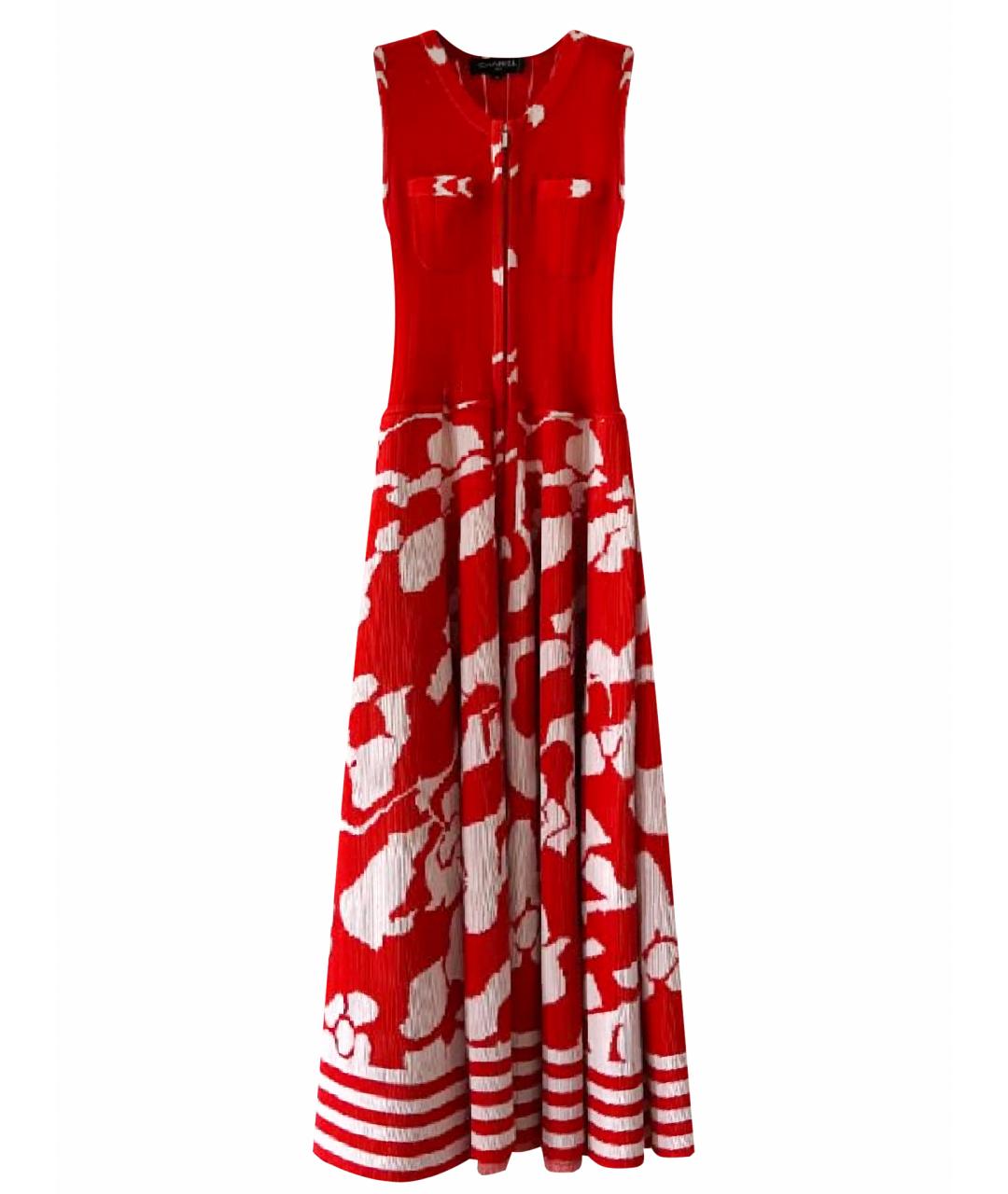 CHANEL Красное хлопковое повседневное платье, фото 1
