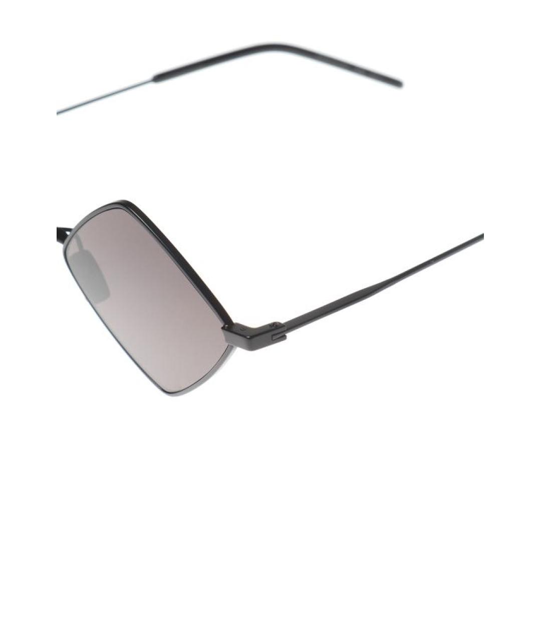 SAINT LAURENT Черные металлические солнцезащитные очки, фото 5