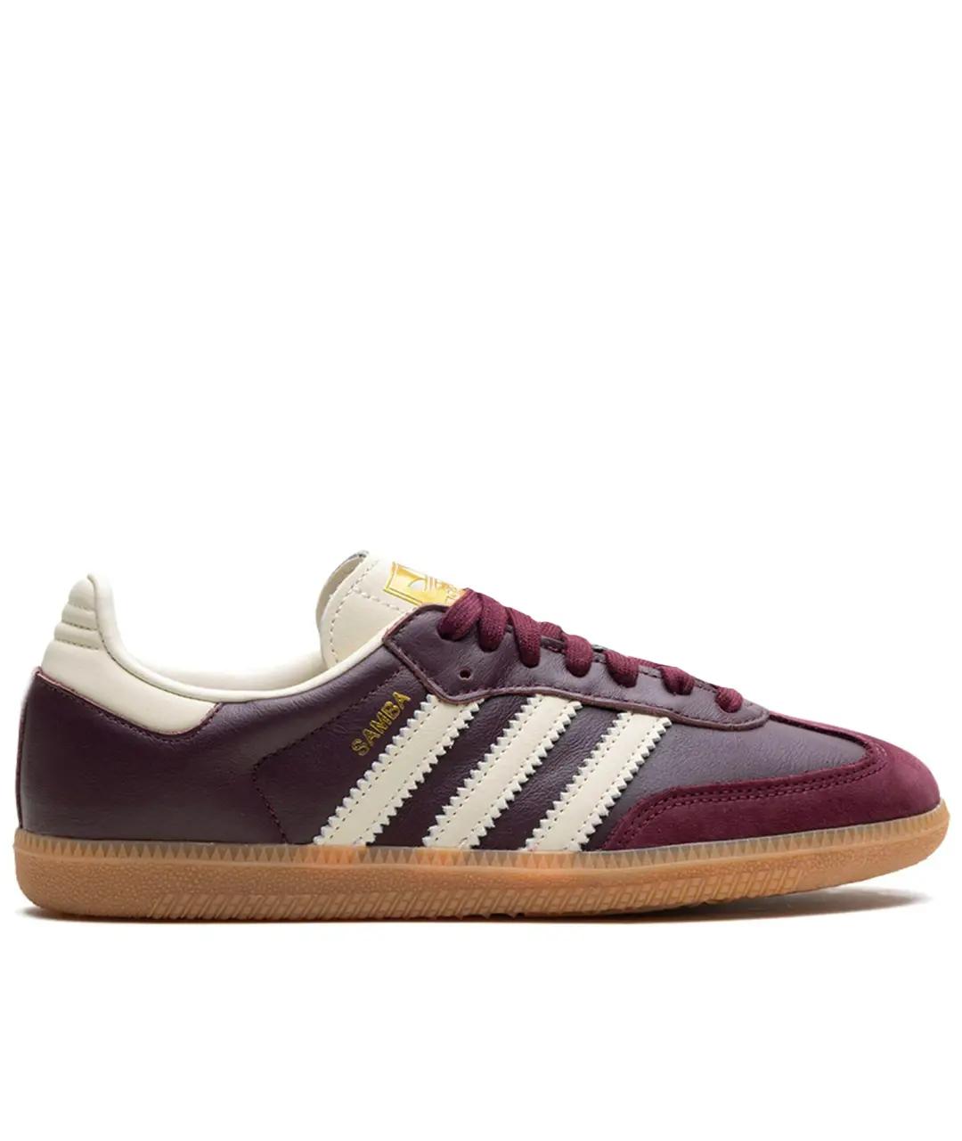 ADIDAS Бордовые кроссовки из искусственной кожи, фото 4