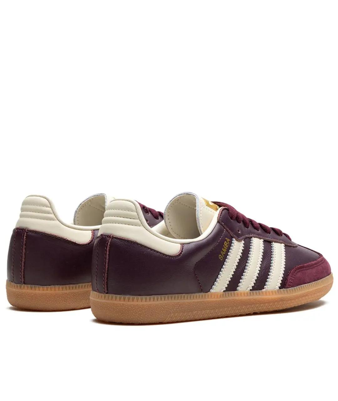 ADIDAS Бордовые кроссовки из искусственной кожи, фото 3