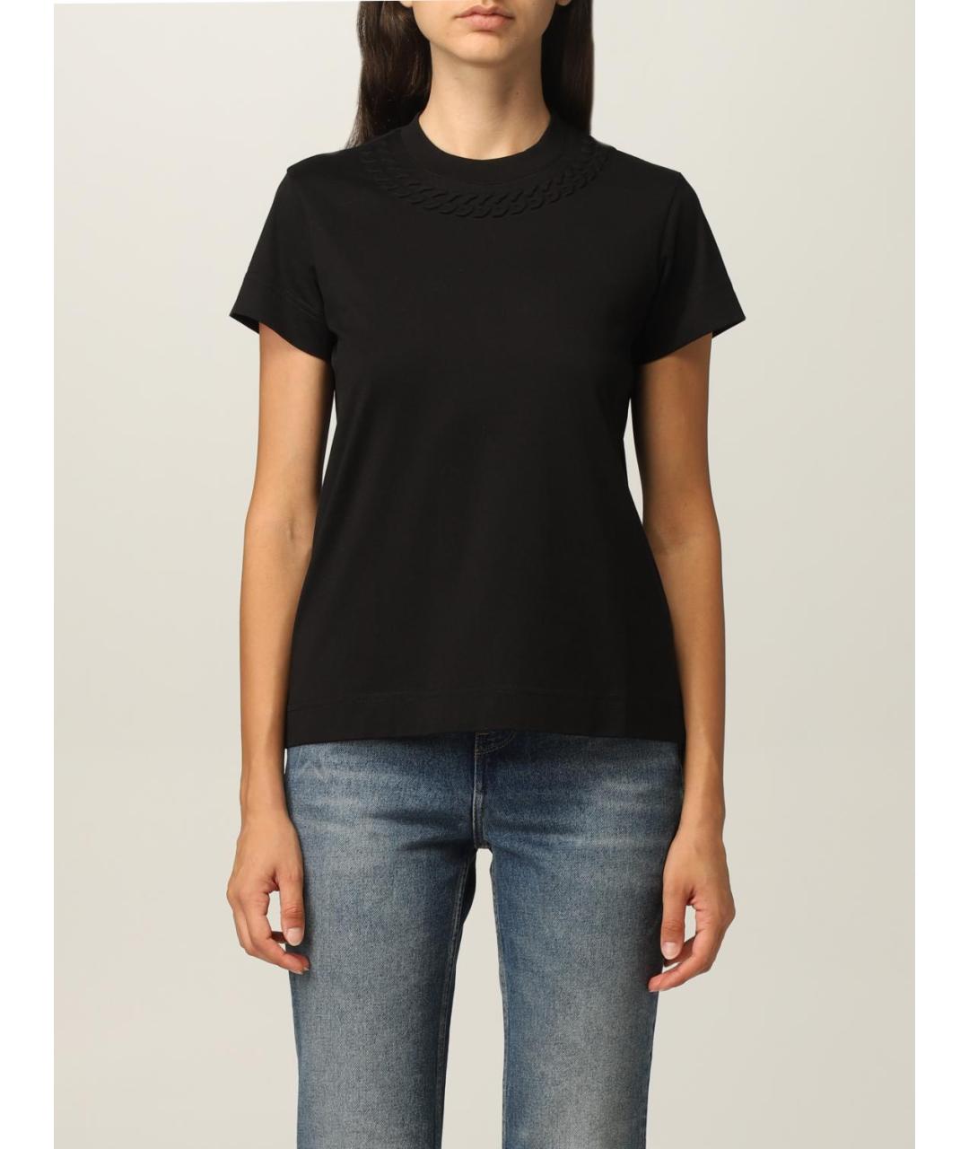 GIVENCHY Черная хлопковая футболка, фото 2