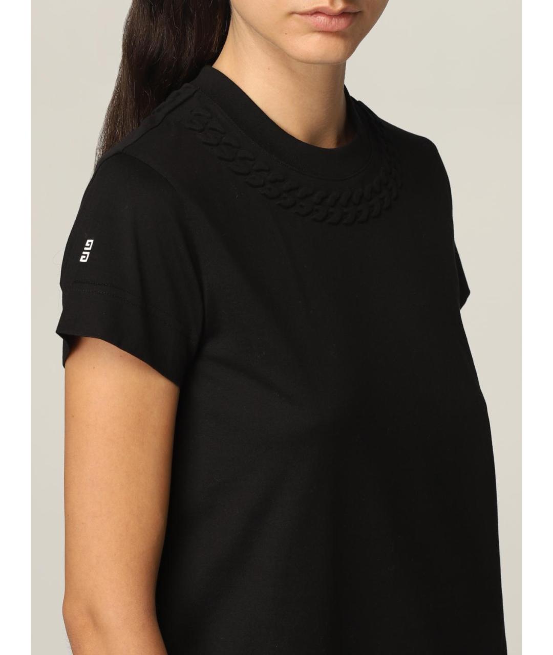 GIVENCHY Черная хлопковая футболка, фото 4