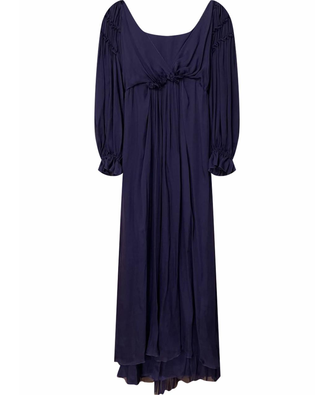 ALBERTA FERRETTI Фиолетовое шелковое вечернее платье, фото 1