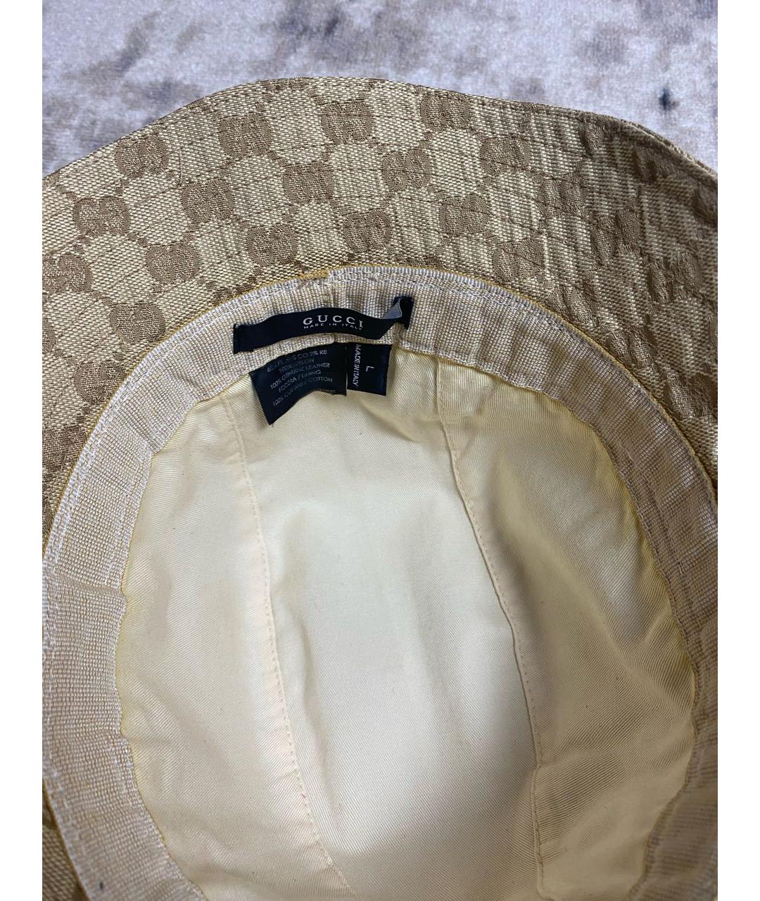 GUCCI Бежевая хлопковая панама, фото 3