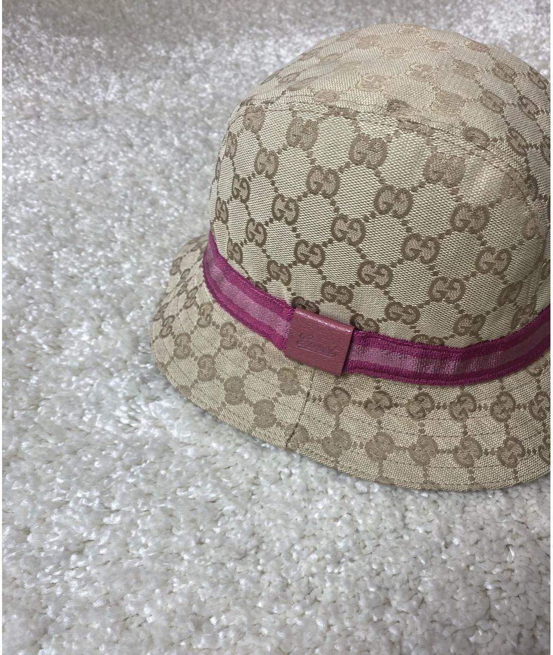 GUCCI Бежевая хлопковая панама, фото 2