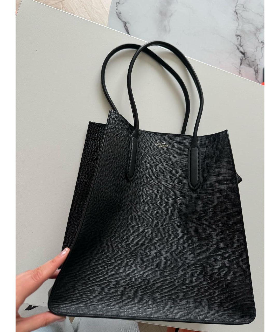 SMYTHSON Черная сумка тоут, фото 2