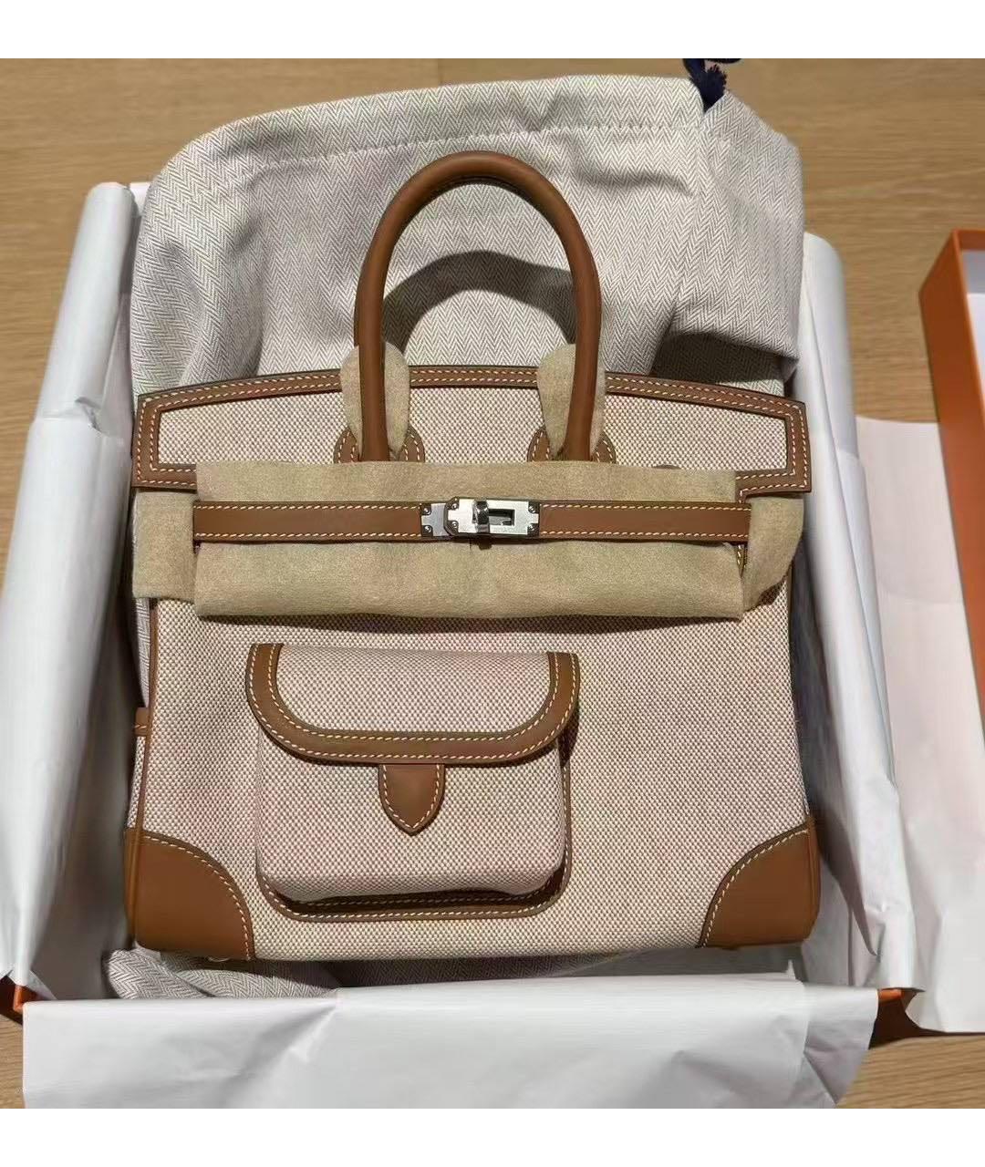 HERMES Коричневая сумка с короткими ручками, фото 3