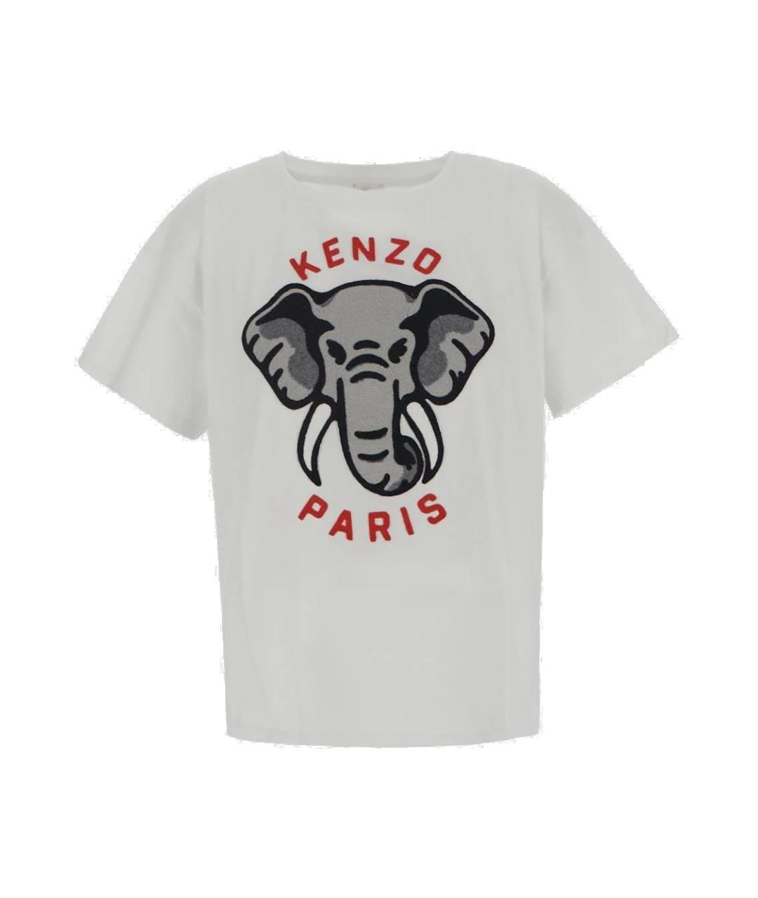 KENZO Белая хлопковая футболка, фото 1