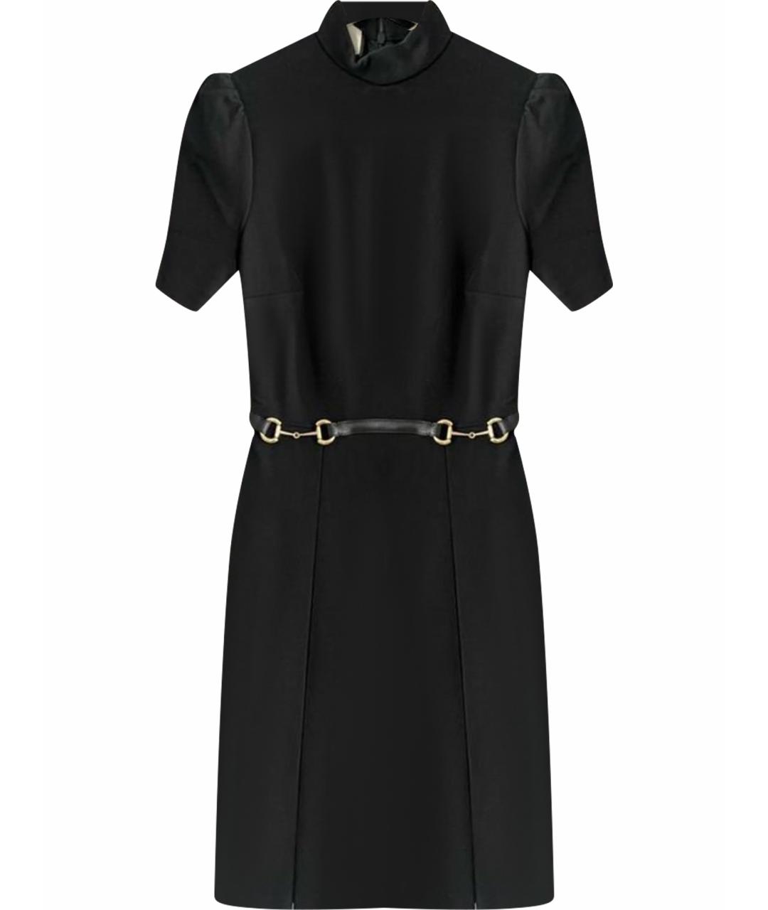 GUCCI Черное вискозное коктейльное платье, фото 1