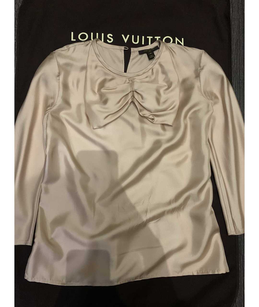 LOUIS VUITTON PRE-OWNED Розовая атласная рубашка, фото 5