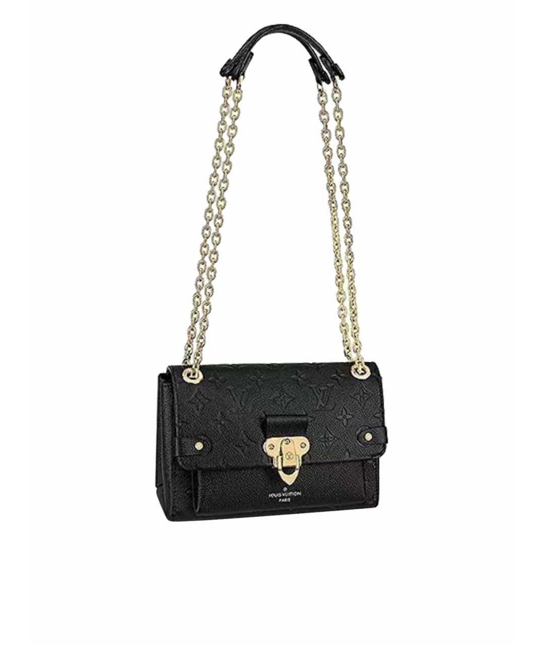 LOUIS VUITTON Черная кожаная сумка через плечо, фото 1