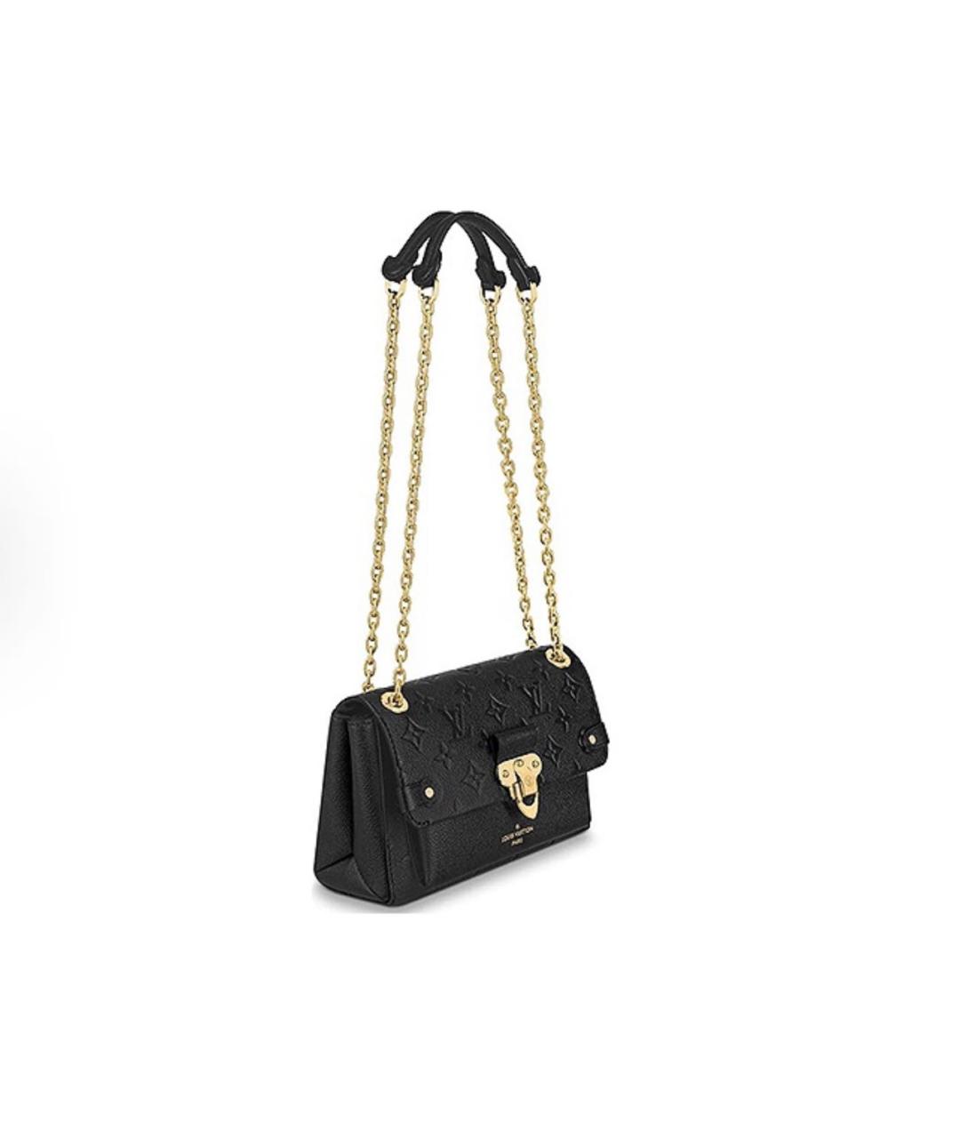 LOUIS VUITTON Черная кожаная сумка через плечо, фото 2