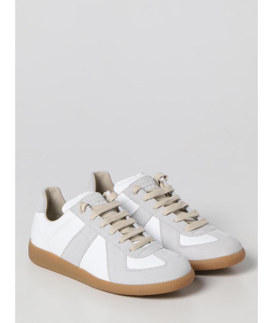 MAISON MARGIELA Мульти кожаные кеды, фото 2