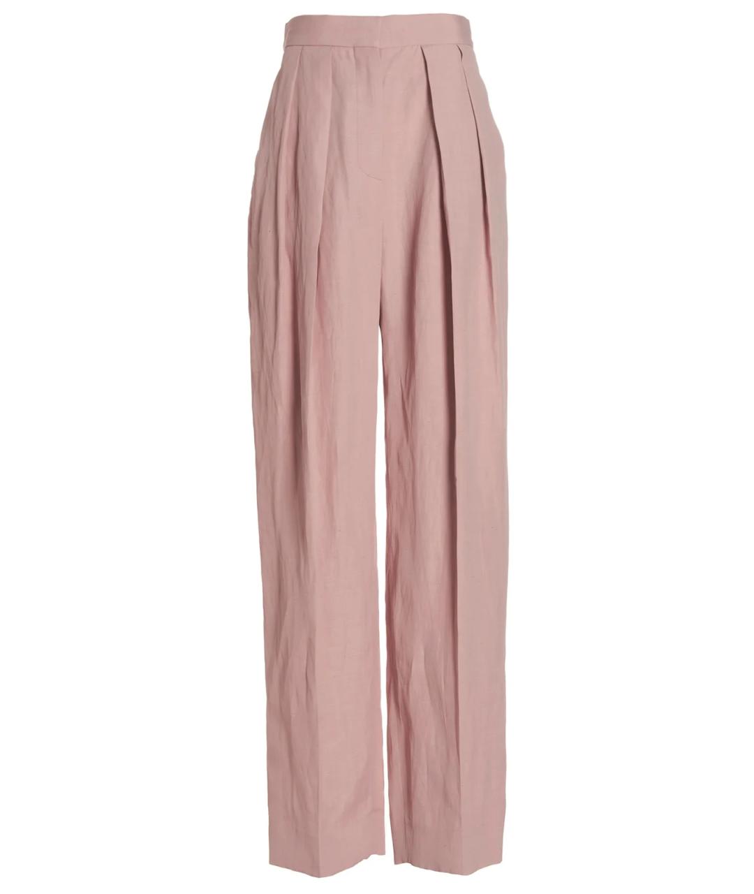 STELLA MCCARTNEY Розовые вискозные прямые брюки, фото 1