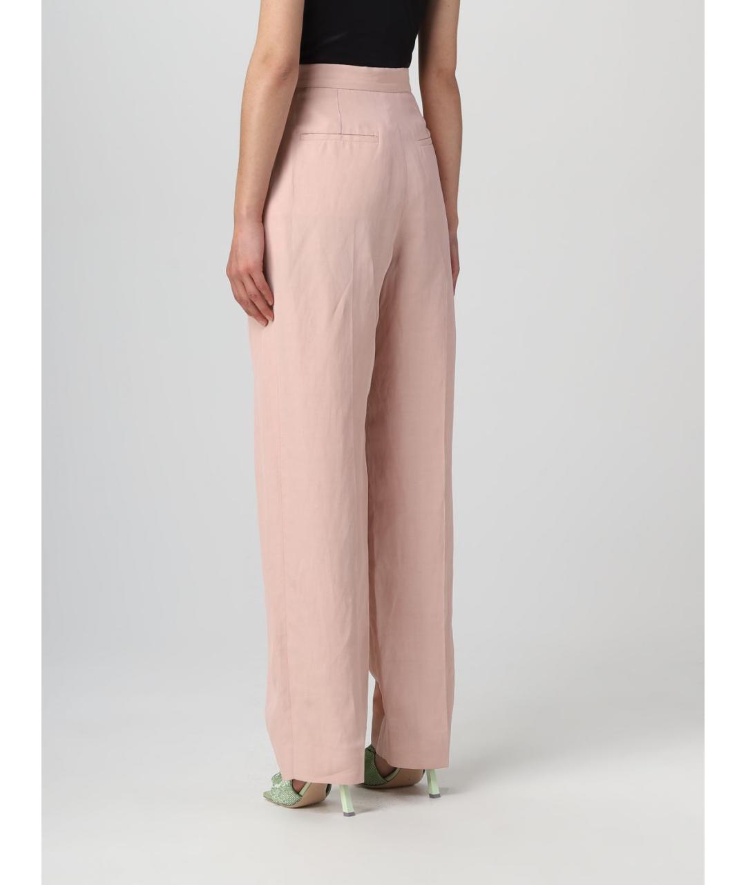 STELLA MCCARTNEY Розовые вискозные прямые брюки, фото 3
