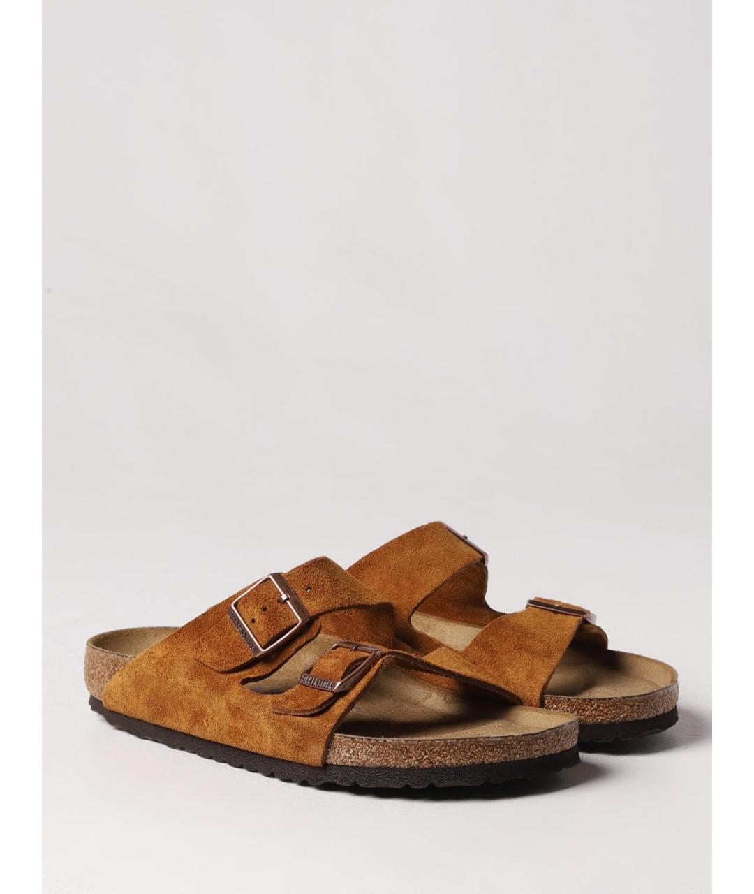 BIRKENSTOCK Коричневые шлепанцы, фото 2