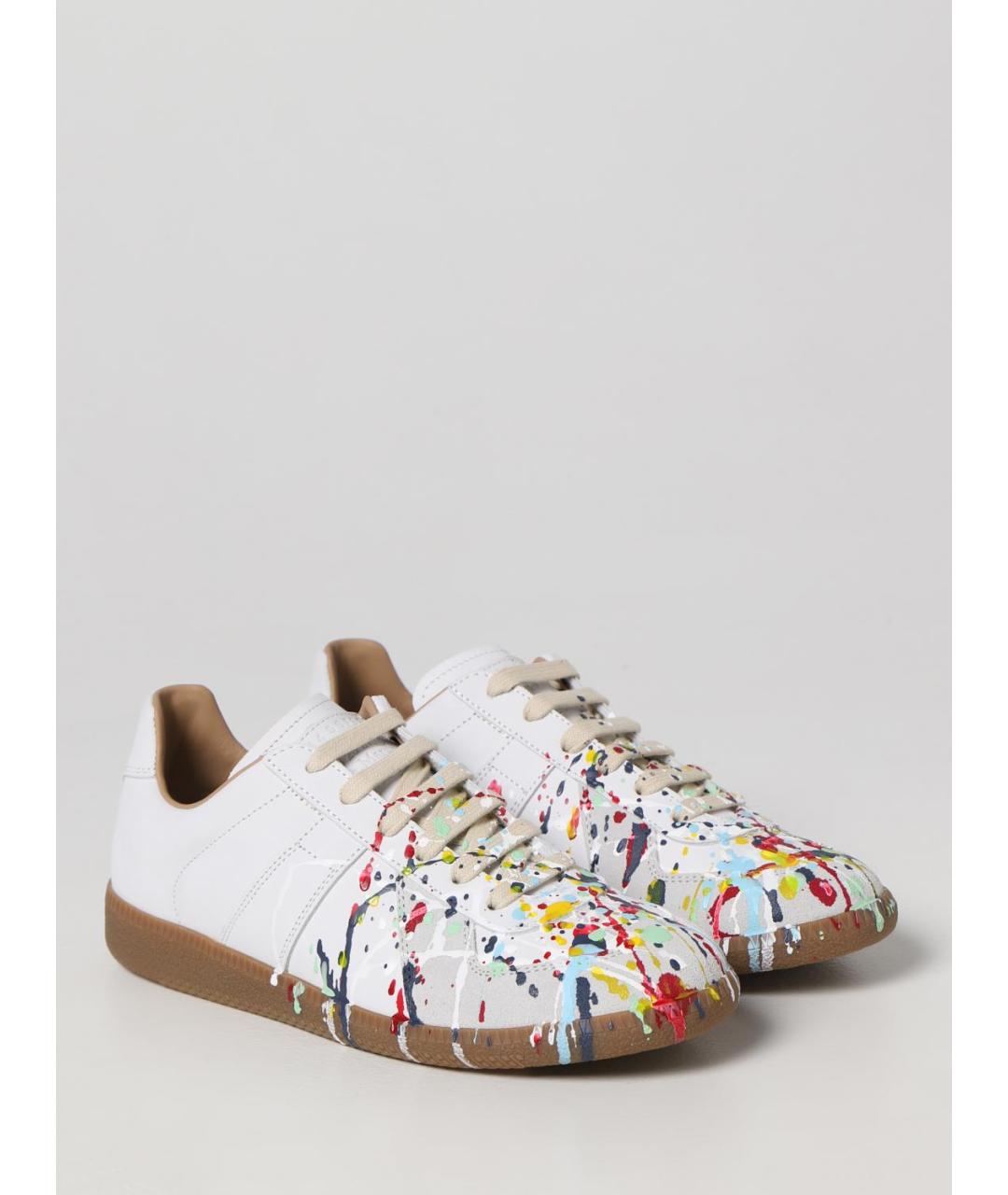 MAISON MARGIELA Мульти кожаные кеды, фото 2
