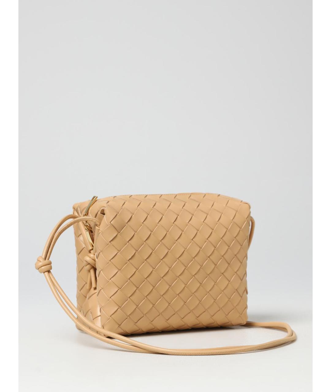 BOTTEGA VENETA Бежевая кожаная сумка через плечо, фото 2