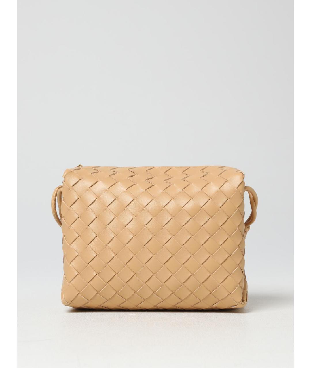 BOTTEGA VENETA Бежевая кожаная сумка через плечо, фото 5