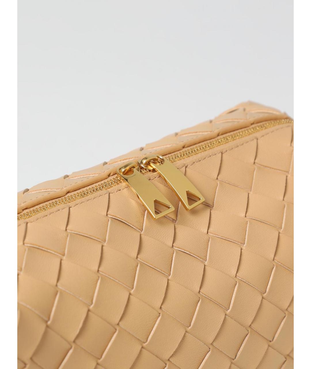 BOTTEGA VENETA Бежевая кожаная сумка через плечо, фото 3