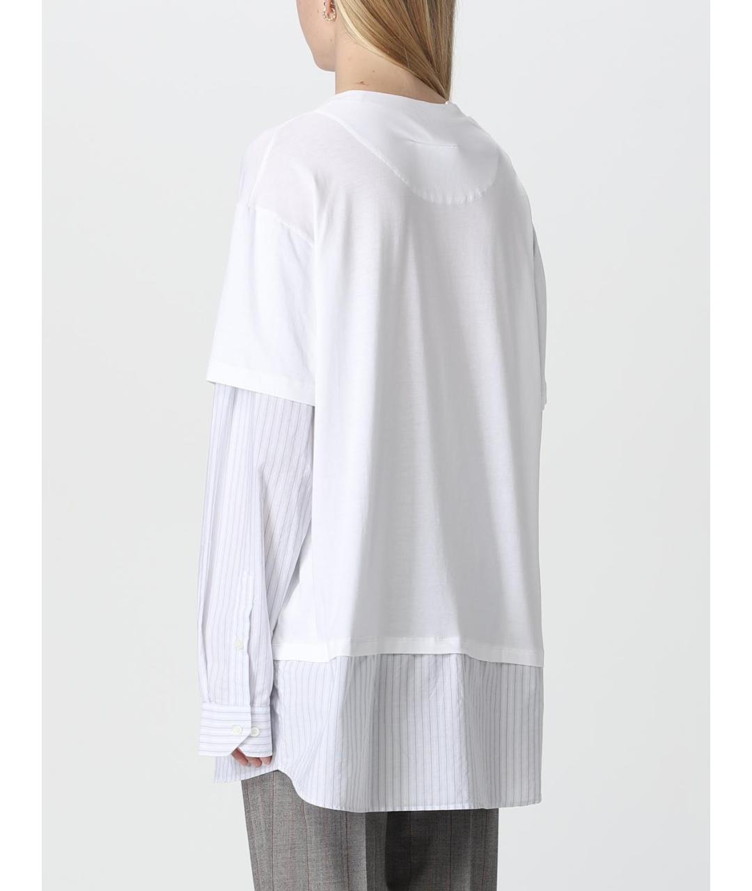 MAISON MARGIELA Белая хлопковая футболка, фото 4